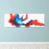 Toile Art Abstrait Peinture expressionniste noir blanc n (Insitu (Plancher de Bois))