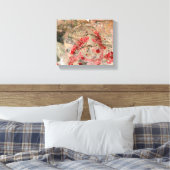 Toile Art Abstrait Rouge Jaune Vert Brown Noir tendance (Insitu(Chambre))