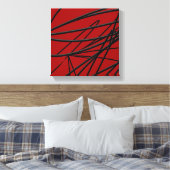 Toile Art Abstrait rouge moderne (Insitu(Chambre))