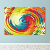 Toile Art Abstrait spiral coloré (Insitu (Plancher de Bois))