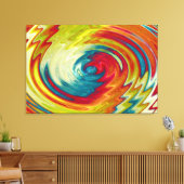 Toile Art Abstrait spiral coloré (Insitu(Salon))