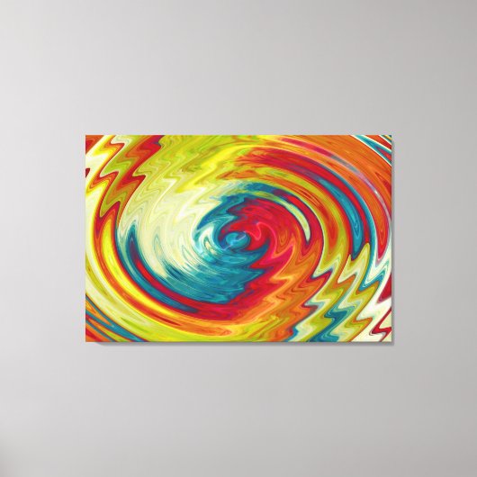 Toile Art Abstrait spiral coloré (Recto)