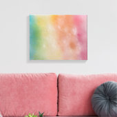 Toile Art Abstrait tendance Bleu Rouge Rose Jaune Vert (Insitu(Salon))