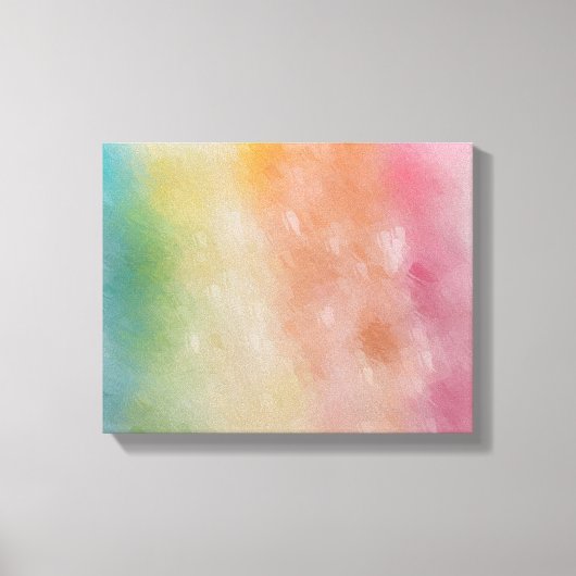 Toile Art Abstrait tendance Bleu Rouge Rose Jaune Vert (Recto)