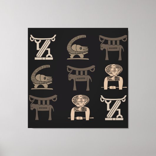 Toile Art africain moderne abstrait contemporain (Recto)