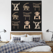 Toile Art africain moderne abstrait contemporain (Insitu(Chambre))