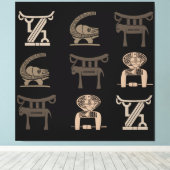 Toile Art africain moderne abstrait contemporain (Insitu (Plancher de Bois))