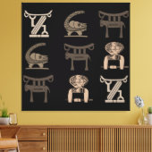 Toile Art africain moderne abstrait contemporain (Insitu(Salon))