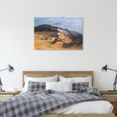 Toile Art Alligator. Face à Face (Insitu(Chambre))