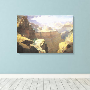 Toile Art américain vintage de l'Ouest, Grand Canyon par