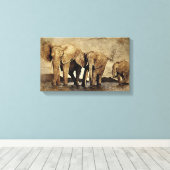 Toile Art animal éléphant (Insitu (Plancher de Bois))