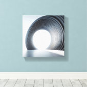 Toile Art architectural circulaire minimaliste moderne - (Insitu (Plancher de Bois))