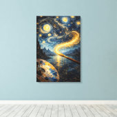 Toile Art at Your Fingertips – Celestial Brush & Palette (Insitu (Plancher de Bois))