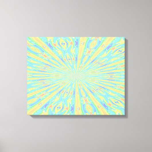 Toile Art bleu Abstrait enveloppé (Recto)