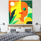 Toile Art bloc couleur face Abstrait (Insitu(Chambre))