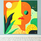 Toile Art bloc couleur face Abstrait (Insitu (Plancher de Bois))