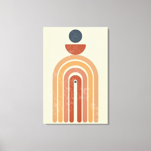 Toile Art Boho Du Milieu Du Siècle, Étendu Grand Fini (Recto)