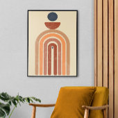 Toile Art Boho Du Milieu Du Siècle, Étendu Grand Fini