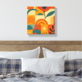Toile Art botanique abstrait moderne pour mur (Insitu(Chambre))