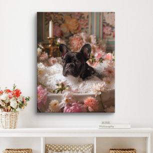 Toile Art Bouledogue Français Frenchie dans la salle d
