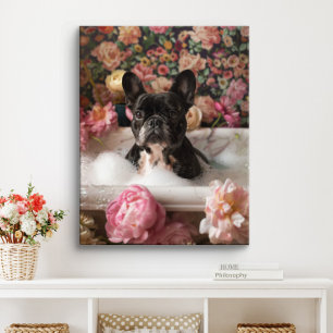 Toile Art Bouledogue Français Frenchie dans la salle d