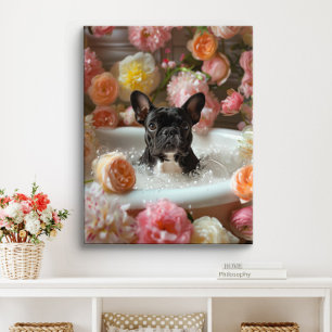 Toile Art Bouledogue Français Frenchie dans la salle d