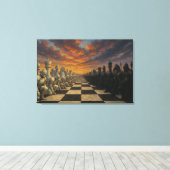 Toile Art Canvas d'échecs (Insitu (Plancher de Bois))