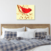 Toile Art cardinal rouge stylisé (Insitu(Chambre))