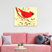 Toile Art cardinal rouge stylisé (Insitu(Salon))