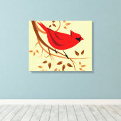 Toile Art cardinal rouge stylisé (Insitu (Plancher de Bois))