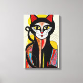Toile Art Chat Abstrait moderne pour espaces élégants (Recto)