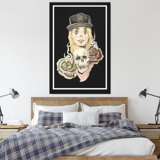 Toile Art Chicano Art Black Canvas Art Print (Insitu(Chambre))