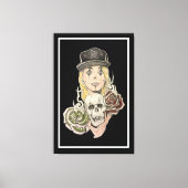 Toile Art Chicano Art Black Canvas Art Print (Recto)