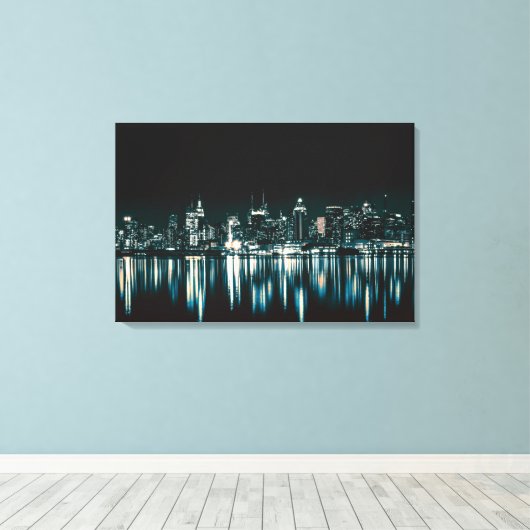 Toile Art-City Nightscape (Insitu (Plancher de Bois))