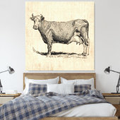 Toile Art classique de la vache à l'ancienne (Insitu(Chambre))