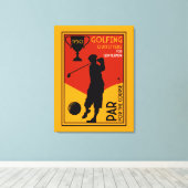 Toile Art classique du golf des années 30 (Insitu (Plancher de Bois))