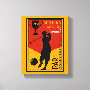 Toile Art classique du golf des années 30