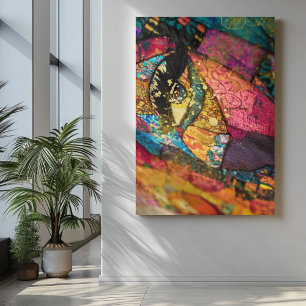 Toile Art coloré Abstrait concentré uniquement sur les y