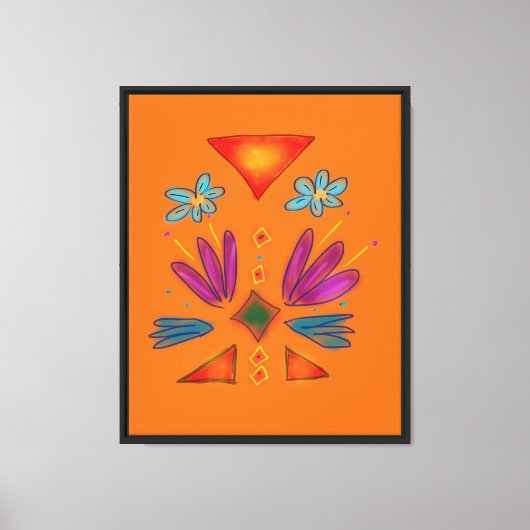 Toile Art Coloré Aztec Spaceman (Recto)