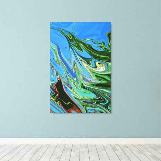 Toile Art Coloré | Meilleur chef-d'oeuvre abstrait (Insitu (Plancher de Bois))