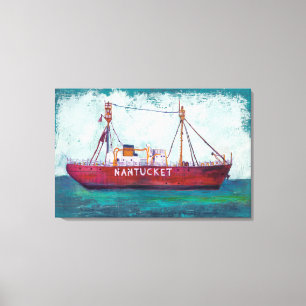 Toile Art côtier   Nantucket Lightship