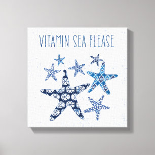 Toile Art côtier   Vitamine Mer S'il vous plaît