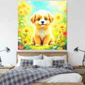 Toile Art Cute De La Fleur De Chiot (Insitu(Chambre))