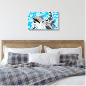 Toile Art : Dauphin en Jeu (Insitu(Chambre))