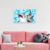 Toile Art : Dauphin en Jeu (Insitu(Salon))
