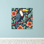 Toile Art de batik toucan (Insitu (Plancher de Bois))