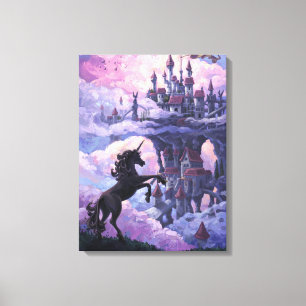 Toile Art de château de licorne