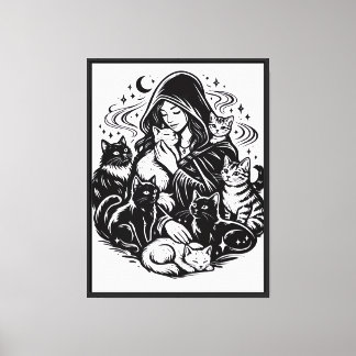 Toile art de chats mignons sur un mur