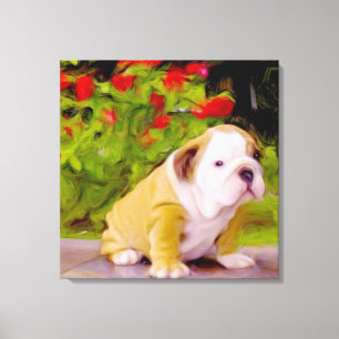 Toile Art de chiot de bouledogue