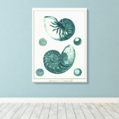 Toile Art de coquillage rouge et vert (Insitu (Plancher de Bois))